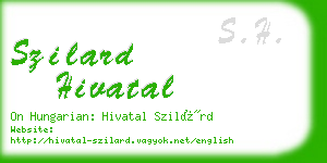szilard hivatal business card